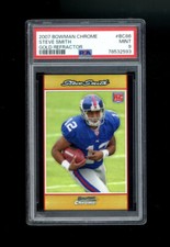2007 Bowman Chrome Gold Refractor Steve Smith #BC86 Rookie RC PSA 9 MINT Pop 1