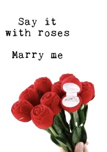 Roter Rosenstiel Dubai Rose Range Ring Box perfekte Heiratsantragsbox kostenloser Versand - Bild 1 von 12