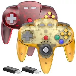 2Pack N64 Switch Controller Wireless USB Gamepad Joystick for Switch NSO PC Mac - Picture 1 of 13