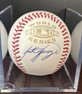 Scott Spezio Firmado Rawlings Oficial MLB 2006 Serie Mundial Béisbol - Imagen 1 de 4