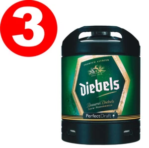 3 X Diebels Alt Perfect Draft Fusto 6 Litri 4,9 % Vol. MEHRWEG - Foto 1 di 5