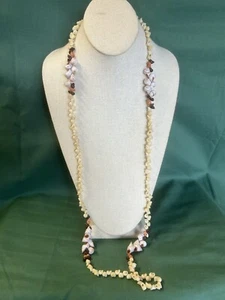 Tahiti, Tahitian Snail Shell-Pupu Lei 42” long Vintage - Picture 1 of 5