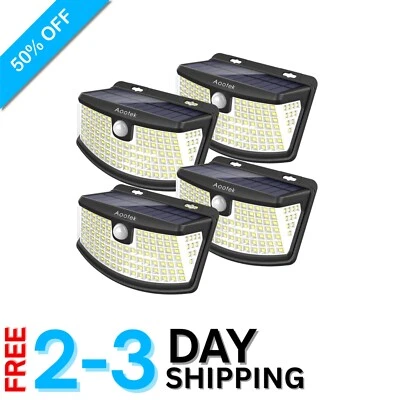 Bright & Versatile Solar Step Lights with PIR Sensor, 3 Modes, 120 LEDs - 4-Pack - Image 1 of 4
