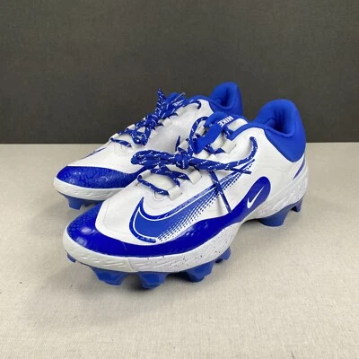 Nike Alpha Huarache Elite 4 Low MCS Cleats Mens Size 11.5 White Blue FD6255-106 - Image 1 of 4