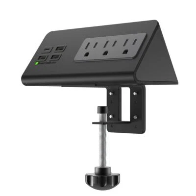 Home Office Power Type-C Ports Fast Charging USB Ports Desk Clamp Power Strip - Image 1 of 4
