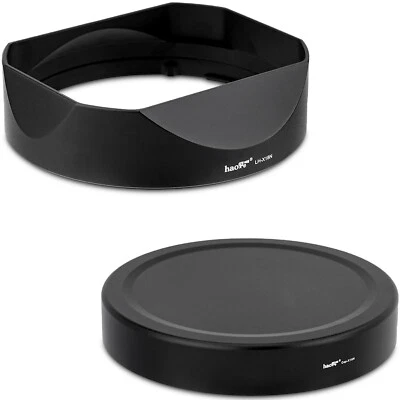 HAOGE Metall Gegenlichtblende mit Kappe für Fujifilm Fuji XF16-55mm F2.8 R LM WR II