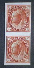 *RARE* Canada Sc#72P PLATE PROOF PAIR Victoria (1897)Leaf Issue (only 171 avail)
