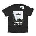 T-shirt z nadrukiem I Want To Believe UFO Alien inspirowany Archiwum X