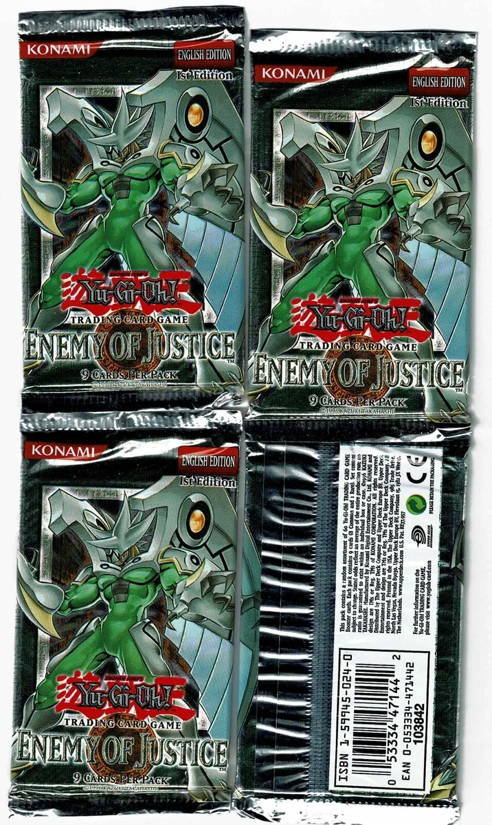 Yu-Gi-Oh! TCG Enemy of Justice Sealed Collectible Card Game Packs