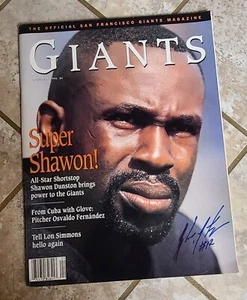 Shawon Dunston Signed 1996 SF Giants Program - Picture 1 of 1