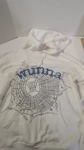 NWoT NOS Rare Sp5der Wunna White Graphic Pullover Hooded Sweatshirt Size S - Picture 1 of 4