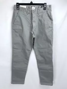 Neu mit Etikett H&M Herrenhose W29 L30 schmale Passform grau Baumwolle geknöpft Reißverschluss - Bild 1 von 7