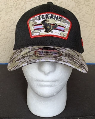Sombrero Houston Texans Adulto Talla M/L New Era Salute To Service 39THIRTY Ajustado Flex Foto 1 de 4