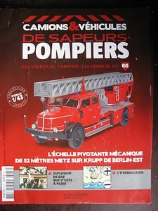 FASCICULE CAMIONS VEHICULES SAPEURS POMPIERS N°66 KRUPP L100 ECHELLE DL 52 - Imagen 1 de 1