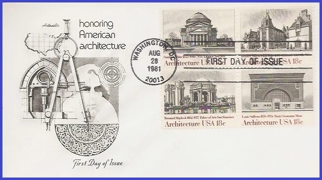 USA5 #1928-31 U/A ARTMASTER FDC BL4  America Architecture - Image 1 of 1