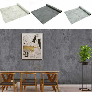 5M Grey Modern Vintage Industry Concrete Textured Self-adhesive Wallpaper Roll