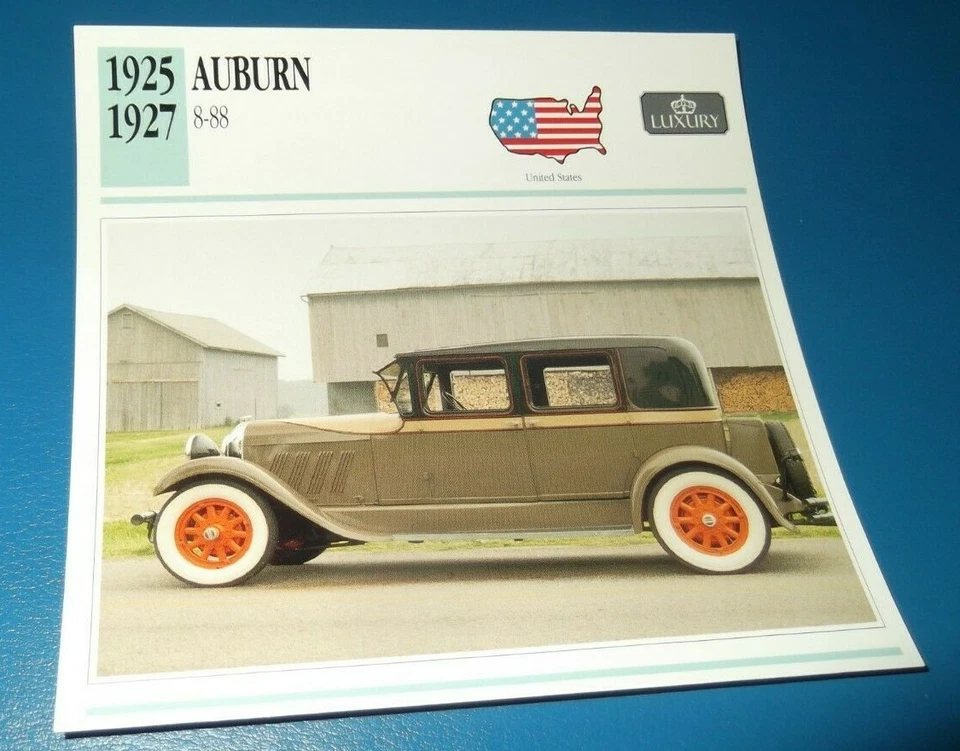 1925-27 AUBURN 8-88 INFO SPEC SHEET PHOTO PICTURE 25 26 27 888 - Image 1 of 1