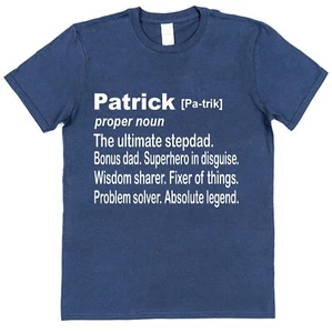 Personalised Funny Stepdad Dictionary Definition T-Shirt Stepfather Gift Name - Picture 1 of 5