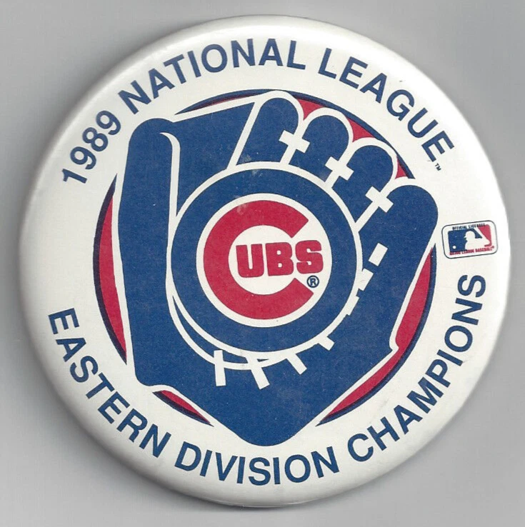 1989 Chicago CUBS National League Eastern Division Champions button pin - Image 1 of 1