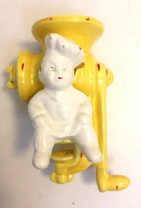 Vintage Collectible Ceramic Planter Yellow Meat Grinder and Cook See pictures - Picture 1 of 12