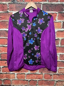 Sugoi Womens Cycling Jacket Windbreaker Long Sleeve Purple Floral - Picture 1 of 3
