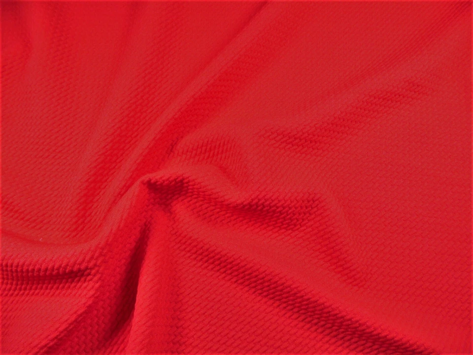Bullet Textured Liverpool Fabric 4 way Stretch Red Q52 - Image 1 of 1