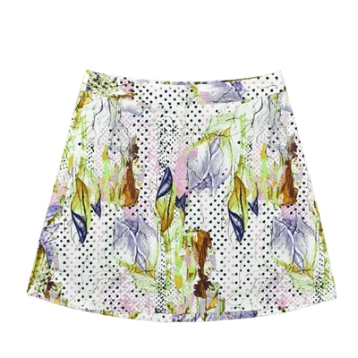 Lane Bryant Women's Size 20 A-Line Skirt Multicolor Cotton Zip Floral - Image 1 of 4