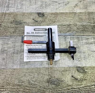 General Tools NO. 55 Circle Cutter Adjustable 1-3/4"-6" Luthier Guitar Rosettes - Image 1 of 4