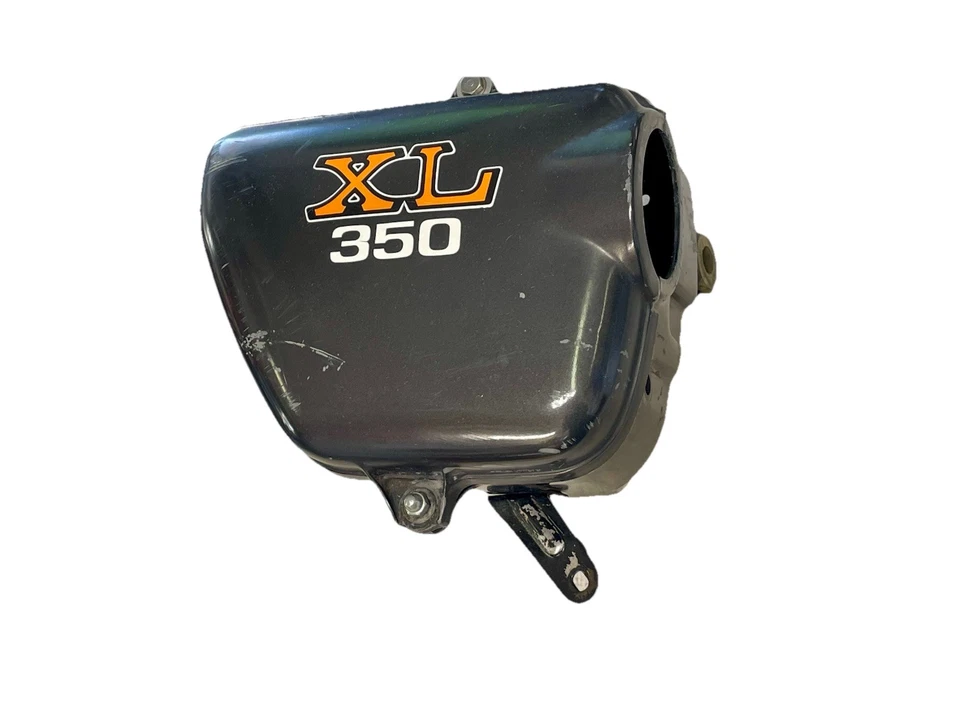 1974 Honda XL350 caixa de ar completa filtro carcaça tampa lateral dutos caixa de ar OEM - Imagem 1 de 4