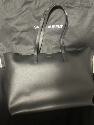 Saint Laurent East West Large Tote Bag Black Leather With Mini Pouch & Dustbag - Image 1 of 4