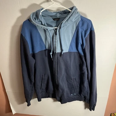 Vintage Y2K Oakley Hoodie Mens Large Full Zip Fleece Big Logo Surf Skate 2000s - Image 1 of 4
