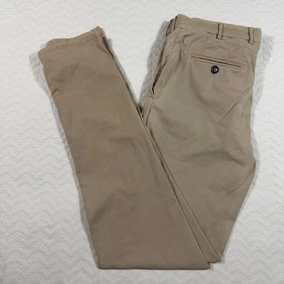 Brunello Cucinelli Mens 48 (Fits 34x35) Khaki Stretch Italian Fit Chinos Pants - Image 1 of 4