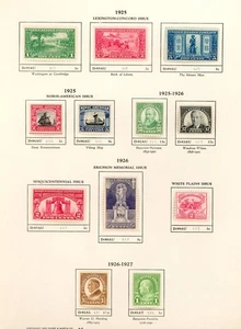 U.S. STAMP ~ 1925-1927 ~ ASST.  ISSUES ON ALBUM PAGES ~ MINT HINGED - Imagen 1 de 2