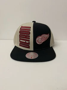 Mitchell & Ness NHL Detroit Red Wings Logo Bold Letters SnapBack Hat New - Picture 1 of 8