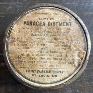 Vtg Luytie’s Panacea Ointment Tin 1 oz  - Picture 1 of 6