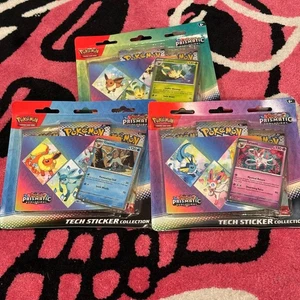 Pokémon Prismatic Evolutions Tech Sticker Collection – 3 Bundle – Sealed - Picture 1 of 2