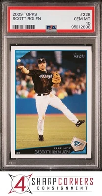 2009 TOPPS #228 SCOTT ROLLEN BLUE JAYS HOF PSA 10 - Изображение 1 из 2