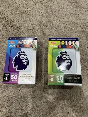 2026 Topps Premier  Soccer Super Tin #1 & #3 Factory Sealed 50 Cards Plus 3 HOF - Image 1 of 2