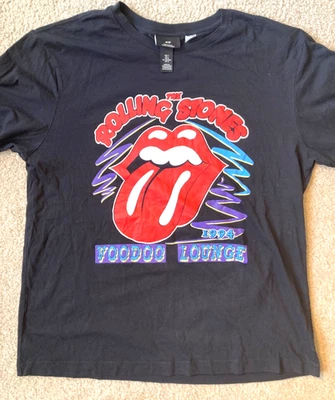 THE ROLLING STONES "Voodoo Lounge 1994" H&M Rock Band T-Shirt Large Black 2021 - Image 1 of 4