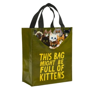 Blaue Q Tasche voller Kätzchen handliche Tasche - Bild 1 von 1