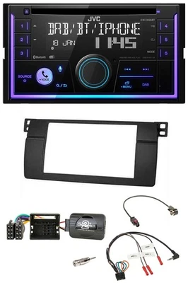 JVC Lenkrad USB 2DIN DAB Bluetooth CD Autoradio für BMW 3er E46 2001-2006 Profi - Bild 1 von 4