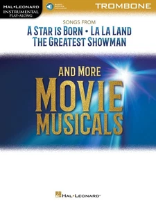 Movie Musicals for Trombone Solo Instrumental Play-Along Sheet Music Book Audio - Picture 1 of 1