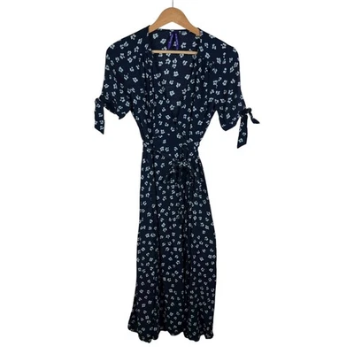 Vestido envolvente midi floral Seraphine talla US 2 maternidad enfermería ligero fluido Foto 1 de 4