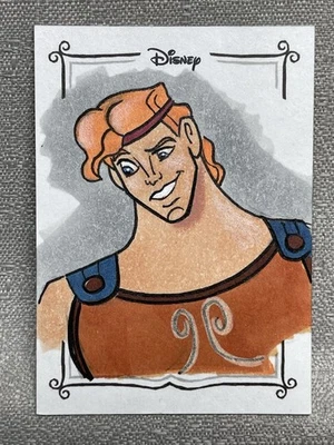 Tarjeta de boceto 2025 Topps Disney Wonder Hércules #1/1 - Artista automático Ryan Finley Foto 1 de 2