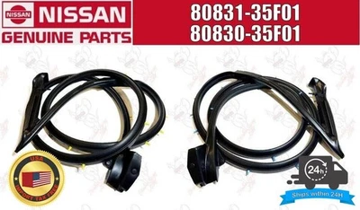 Nissan 180SX 240SX Silvia S13 Genuine Door Weatherstrip Right & Left Seals Set - Image 1 of 4