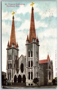 Postcard Portland OR St Francis Cathedral Worlds Panama Pacific Expo Cancel 1914 - Picture 1 of 2