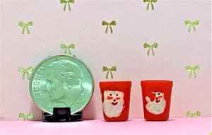 Dollhouse Miniature Santa Cups - Hand Painted - So Adorable 1:12 Scale-Clearance - Picture 1 of 3