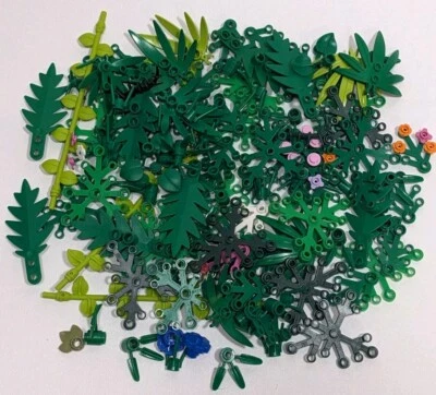 LEGO 100 Piezas De Follaje Aleatorio Mezcla Plantas Hojas Flor Palma Foto 1 de 4