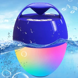Portable Bluetooth Pool Speaker,Hot Tub Speaker with Colorful Lights,Ip68 Waterp - Picture 1 of 11
