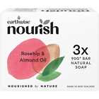 Earthwise Nourish Natural Soap Bar - Rosehip & Almond Oil x3